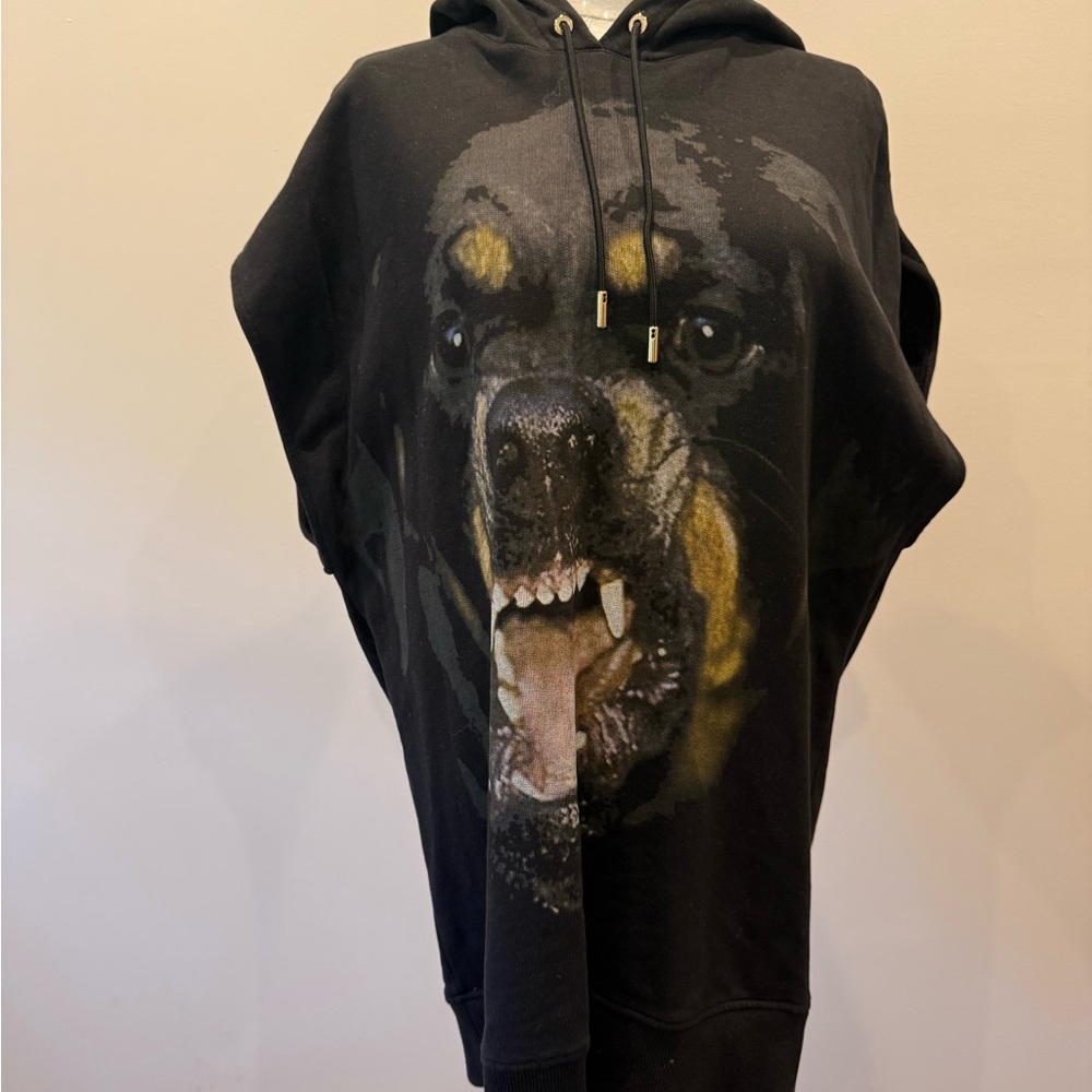 Givenchy Black Hoodie with Rottweiler Design